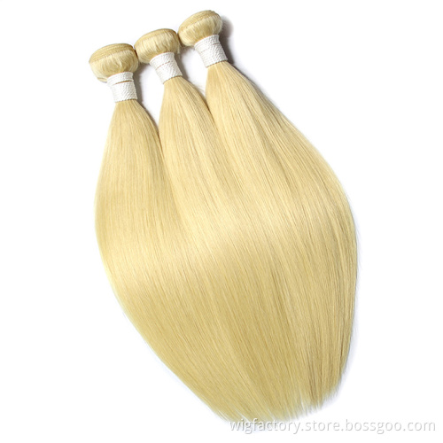 Wholesale cheap  price colored brazilian hair weave, 613 hair blonde color bundle, custom hair packages